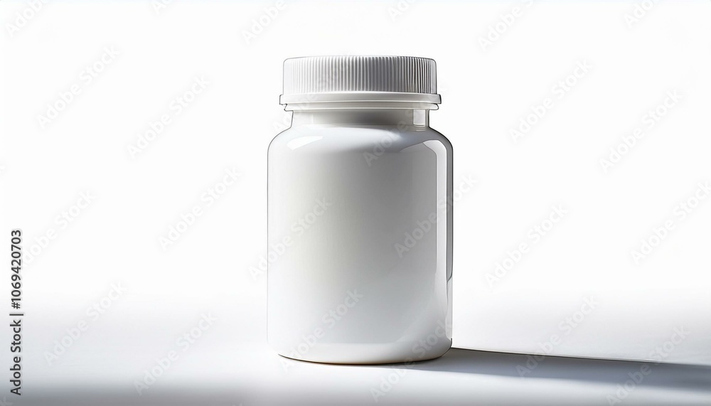 White pill bottle mockup on isolate White background, PNG White pill bottle mockup on isolate White background, PNG
