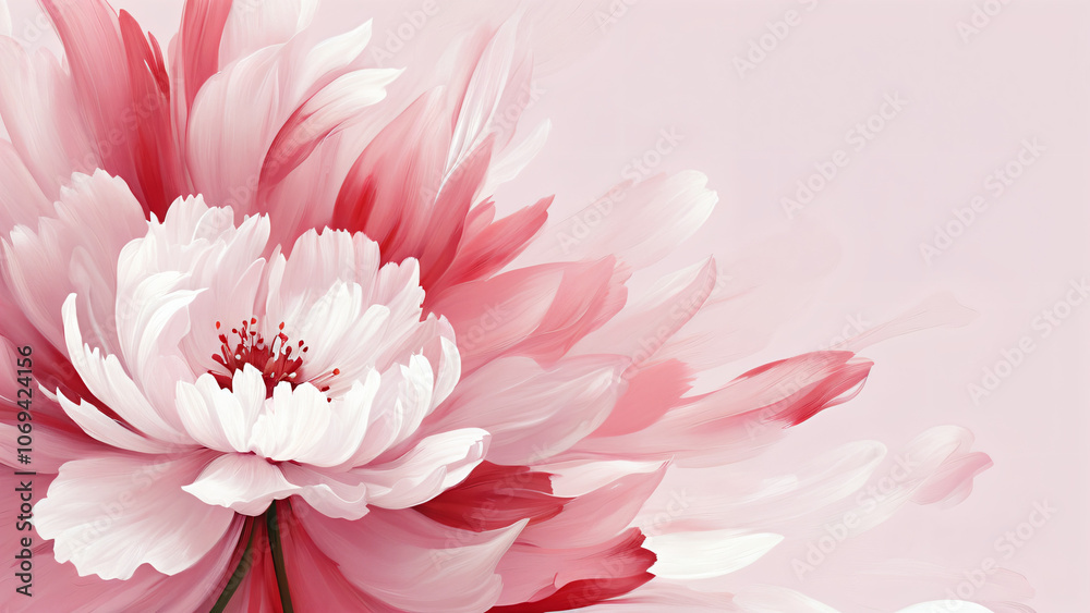 pink flower with white and red petals pink flower with white and red petals