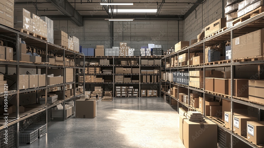 Obraz premium Warehouse effectively to maximize space and efficiency for inventory management