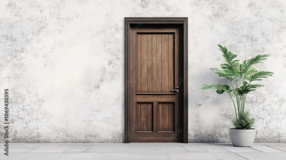 Fototapeta premium Door mockup with transparent background for edits