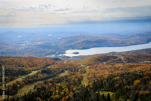 Panoramic landscape of Mont Tremblant, Canada