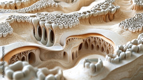 Tooth anatomy cross-section, enamel dentin pulp layers photo