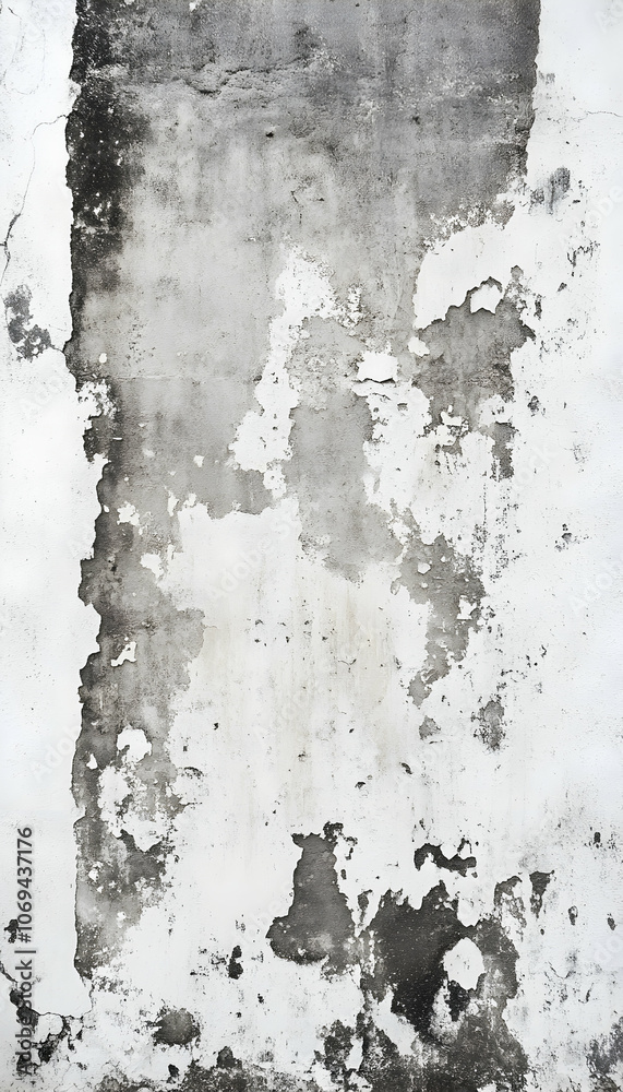Distressed Texture of Worn Concrete Wall in Black and White - Distressed Texture of Worn Concrete Wall in Black and White -