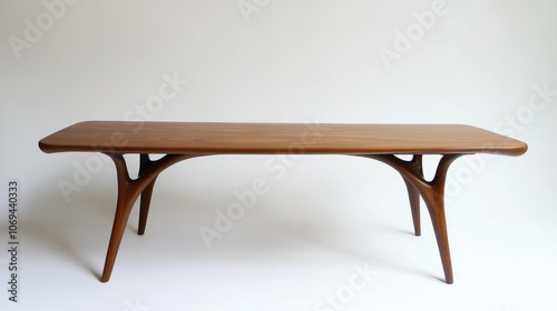 Elegant Wooden Table with Unique Leg Design