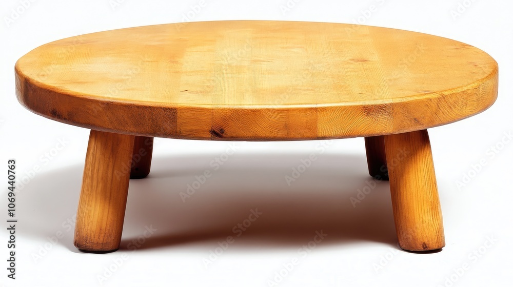 Round Wooden Table with Sturdy Legs Round Wooden Table with Sturdy Legs