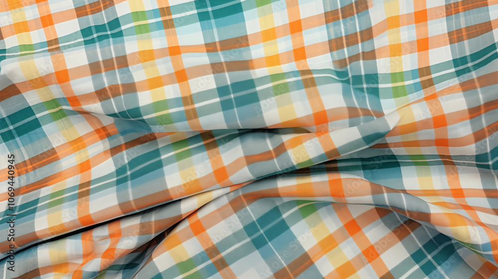 Colorful plaid tablecloth Colorful plaid tablecloth