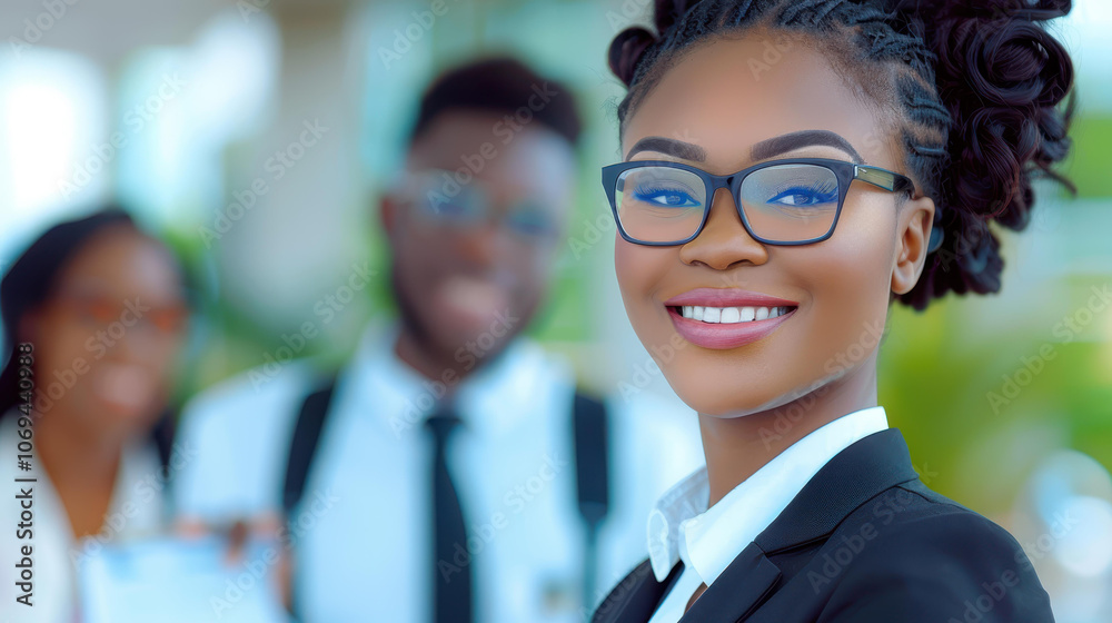 Professional woman shares company statement with focused male colleague in a modern office environment. Professional woman shares company statement with focused male colleague in a modern office environment.