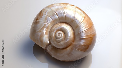 Elegant Spiral Shell on a Soft Surface