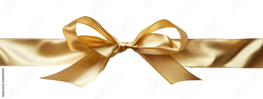 A golden ribbon with a bow, often used for gift wrapping and decoration. A golden ribbon with a bow, often used for gift wrapping and decoration.
