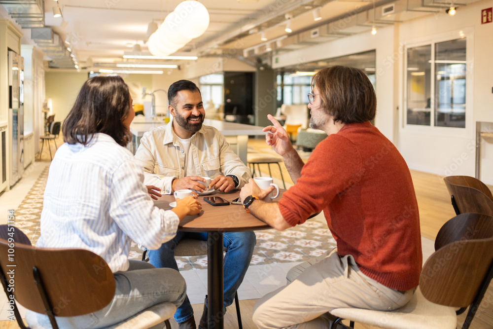 Creative teamwork in a modern coworking office environment Creative teamwork in a modern coworking office environment