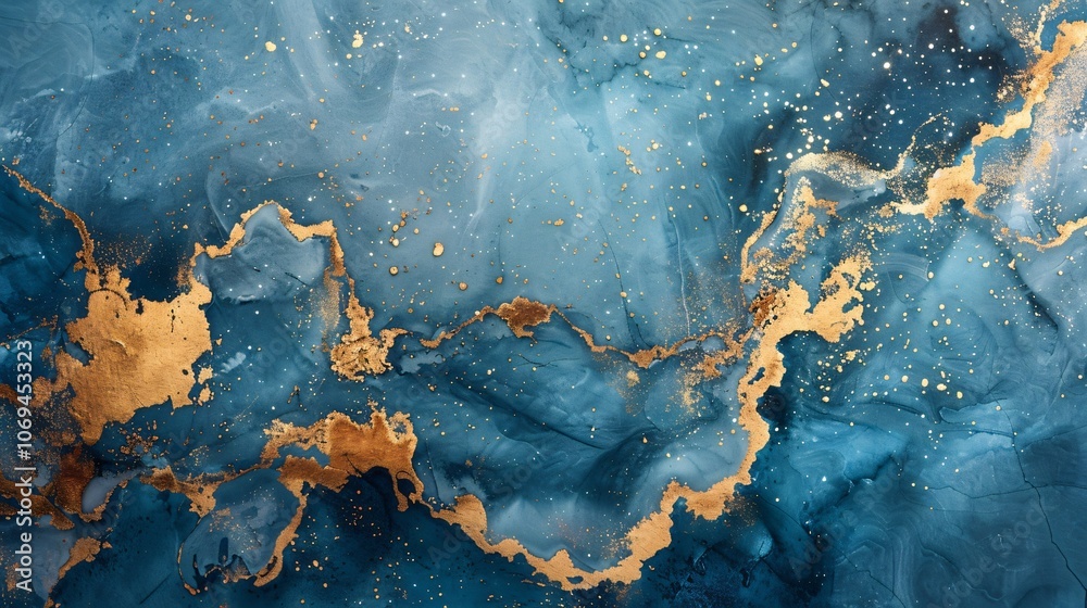 Blue and gold old metallic texture background Blue and gold old metallic texture background