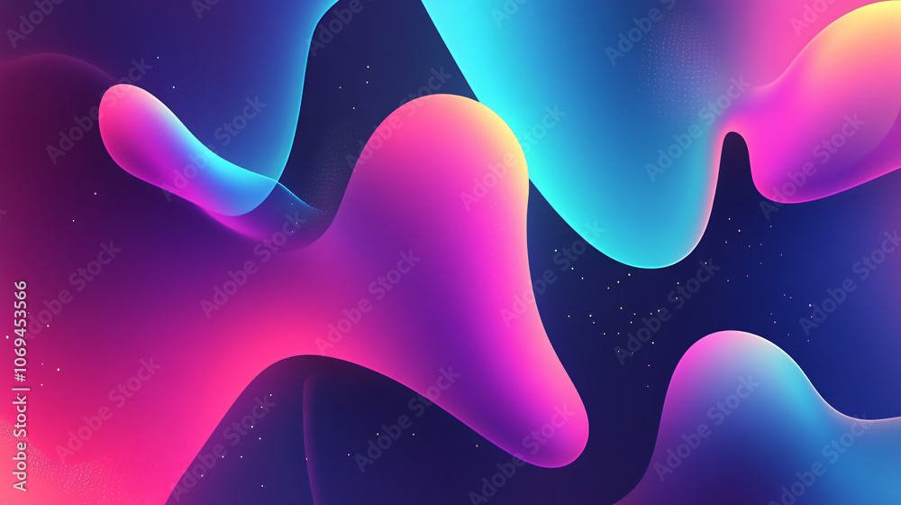 Abstract gradient pattern with complex shapes.