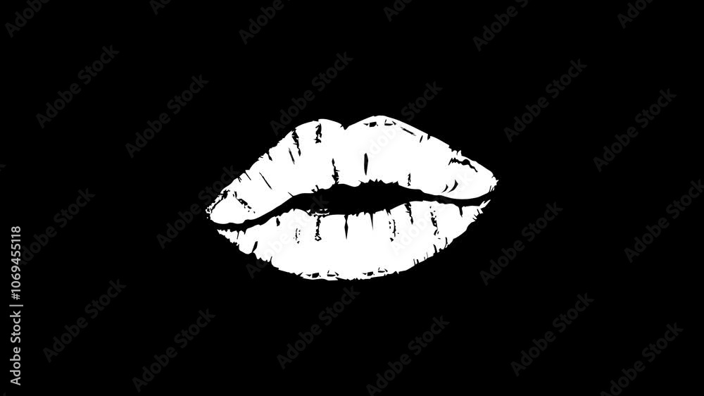Lips love kiss stamp and hand stamping impact isolated animation. Romantic lipstick xoxo 3D concept. Alpha matte channel. Lips love kiss stamp and hand stamping impact isolated animation. Romantic lipstick xoxo 3D concept. Alpha matte channel.