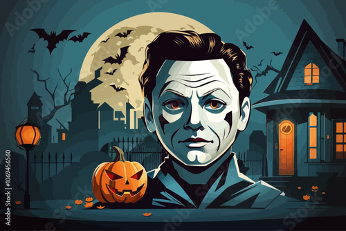 character based on horror story murderous doll Hallowen Ai generated image