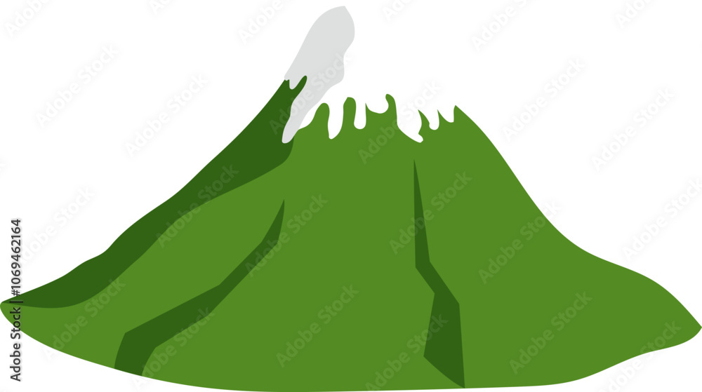 Obraz premium Snow Capped Mountain Icon Illustration