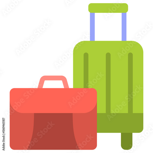 luggage flat icon