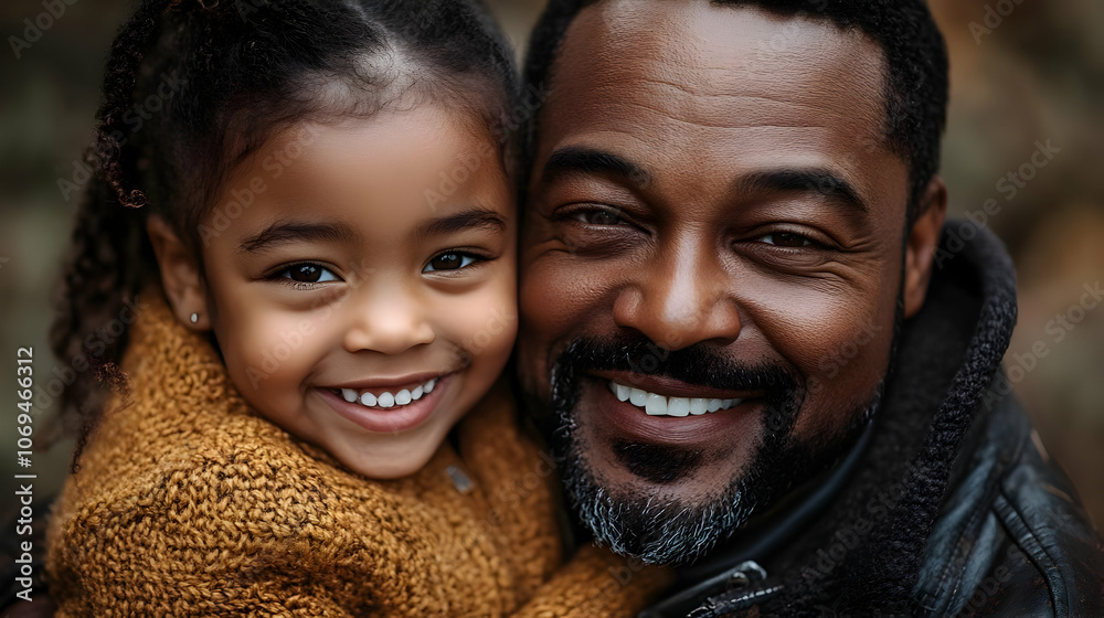 Smiling Father and Daughter Photo Smiling Father and Daughter Photo