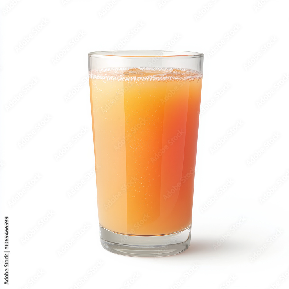 A glass of freshly squeezed grapefruit juice, isolated on a white background, emphasizing a tangy drink A glass of freshly squeezed grapefruit juice, isolated on a white background, emphasizing a tangy drink