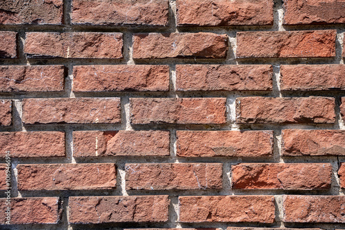 Texture of orange brick wall.
