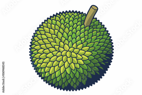 delicious jackfruit vector art illustration