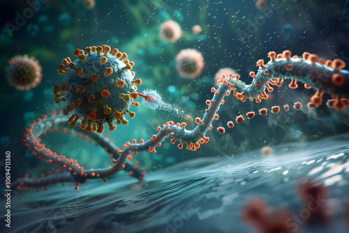 Viral Replication: A Detailed Diagram of the Lytic Cycle photo