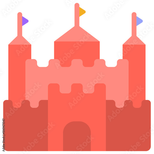 castle flat icon