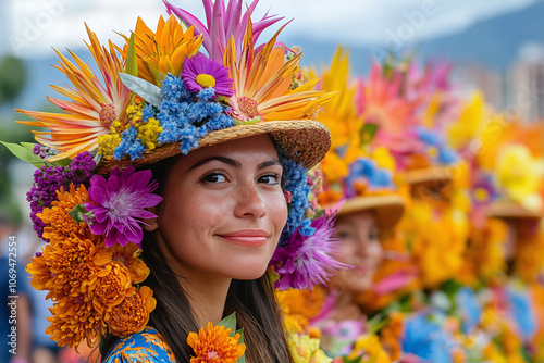 vibrant flower arrangements for the Medelln Flower Festival. photo