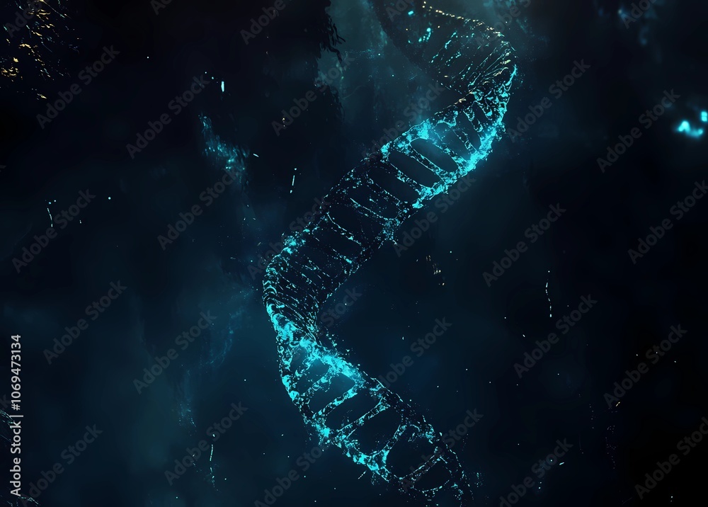 Elegant, flowing DNA helix illustration with a clean, abstract feel, perfect for genetic research or medical backgrounds in stock photography Elegant, flowing DNA helix illustration with a clean, abstract feel, perfect for genetic research or medical backgrounds in stock photography