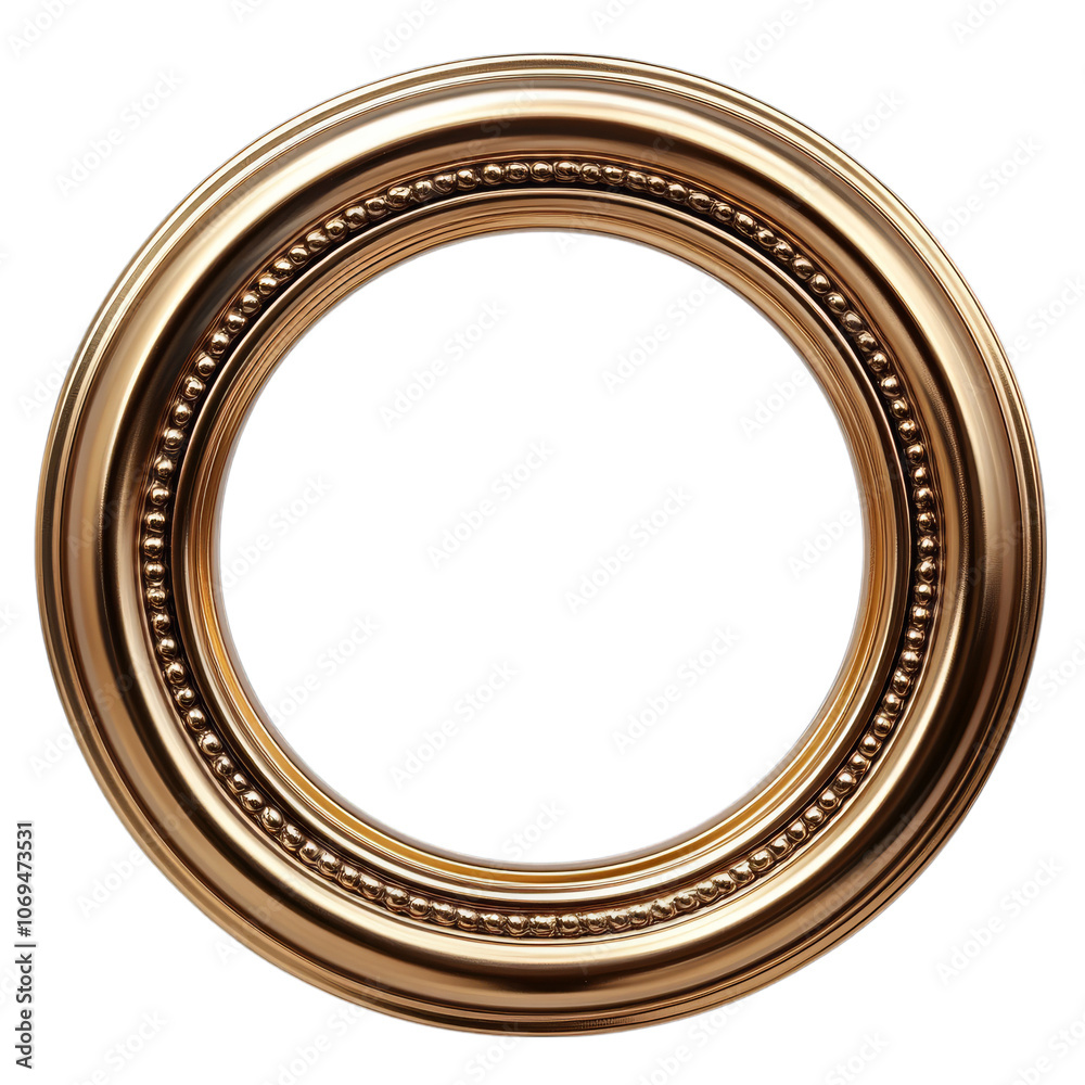 Gold Round Picture Frame: Ornate Design and Elegant Finish Gold Round Picture Frame: Ornate Design and Elegant Finish