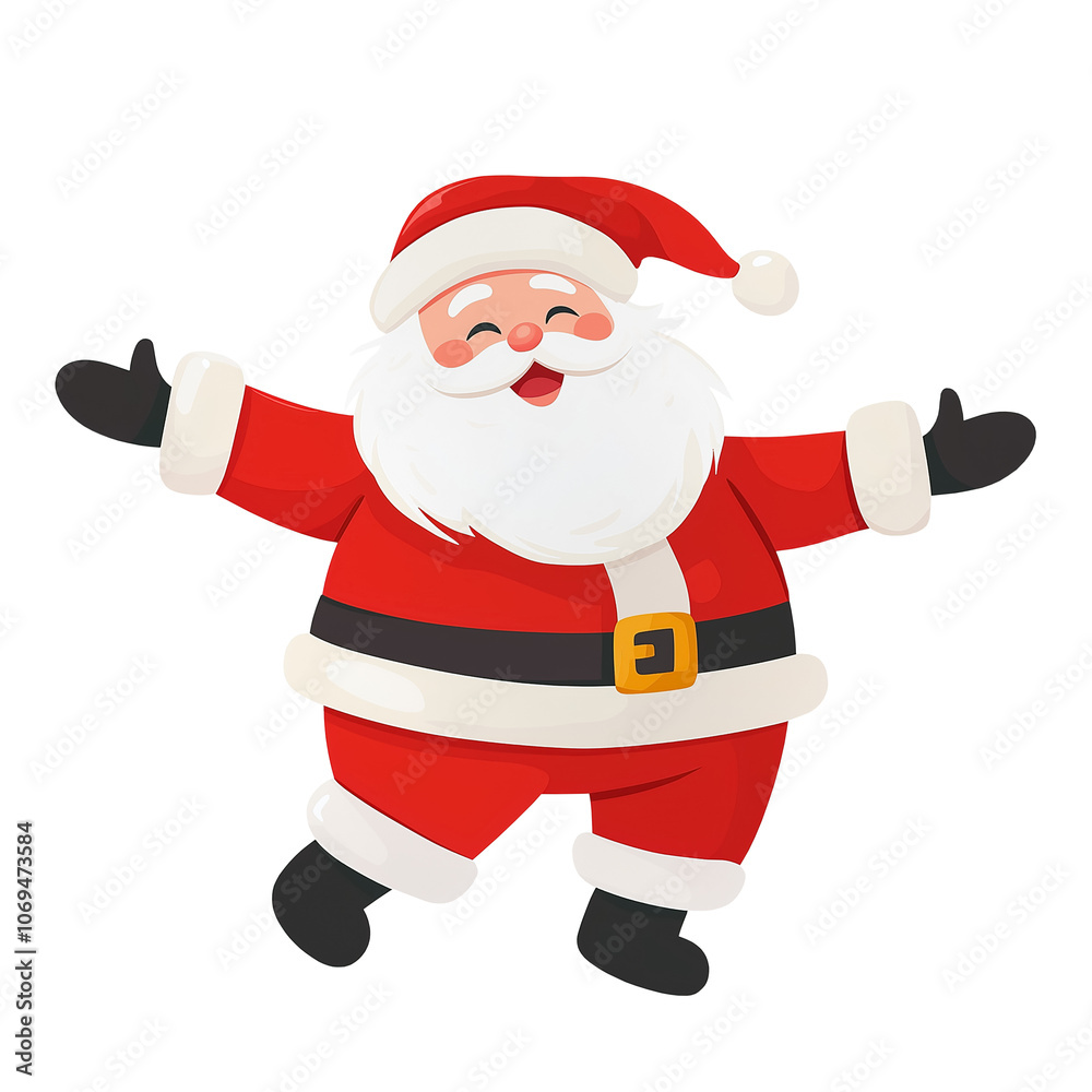 Drawn dancing Santa Claus isolated on transparent background. PNG file. Drawn dancing Santa Claus isolated on transparent background. PNG file.