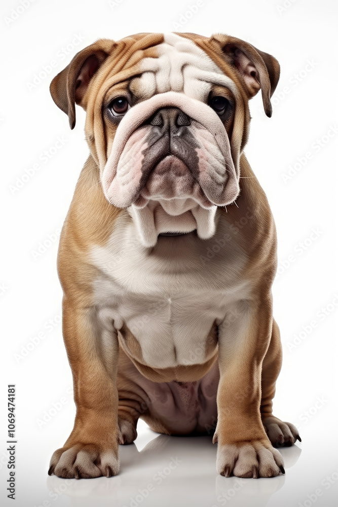 Fototapeta premium English Bulldog looking at Camera