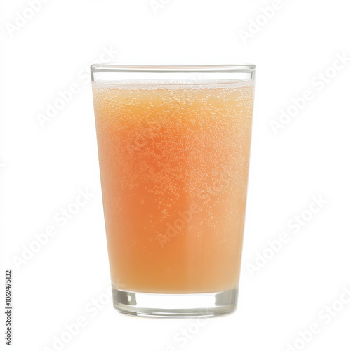 Wallpaper Mural A glass of fresh grapefruit juice, isolated on a white background, showcasing a tangy drink Torontodigital.ca