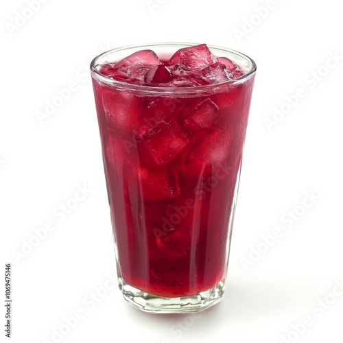 Wallpaper Mural A glass of cool berry lemonade, isolated on a white background, showcasing a refreshing drink Torontodigital.ca