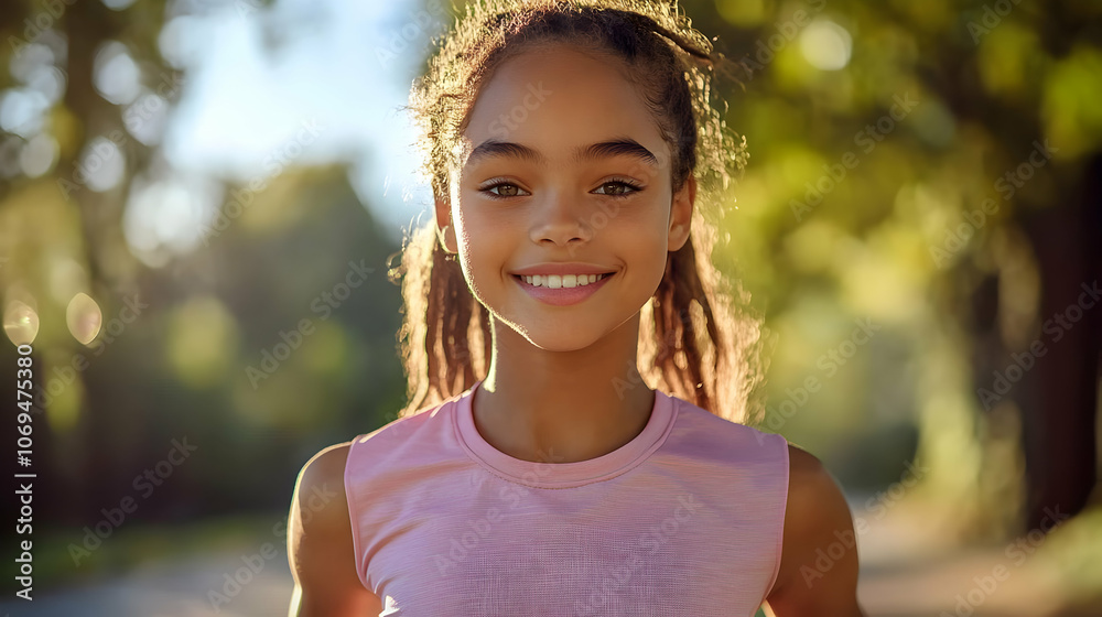 Smiling Girl in a Park Photo Smiling Girl in a Park Photo