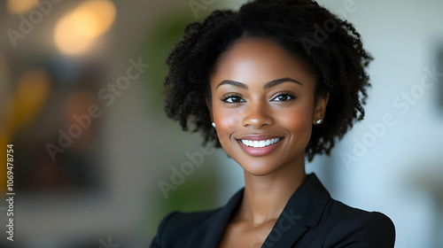 Smiling Woman in a Business Suit - Photo