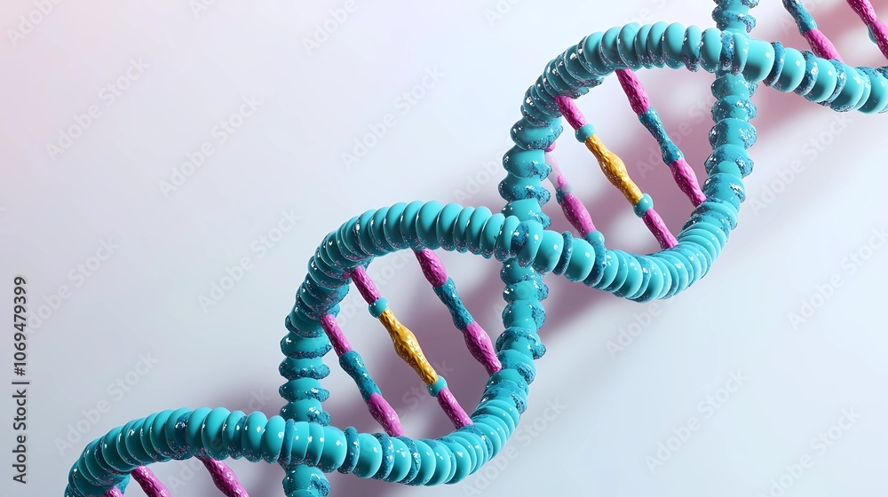 Elegant DNA helix structure with gentle lighting and seamless design, ideal for healthcare and genetic research-themed images or digital backgrounds Elegant DNA helix structure with gentle lighting and seamless design, ideal for healthcare and genetic research-themed images or digital backgrounds
