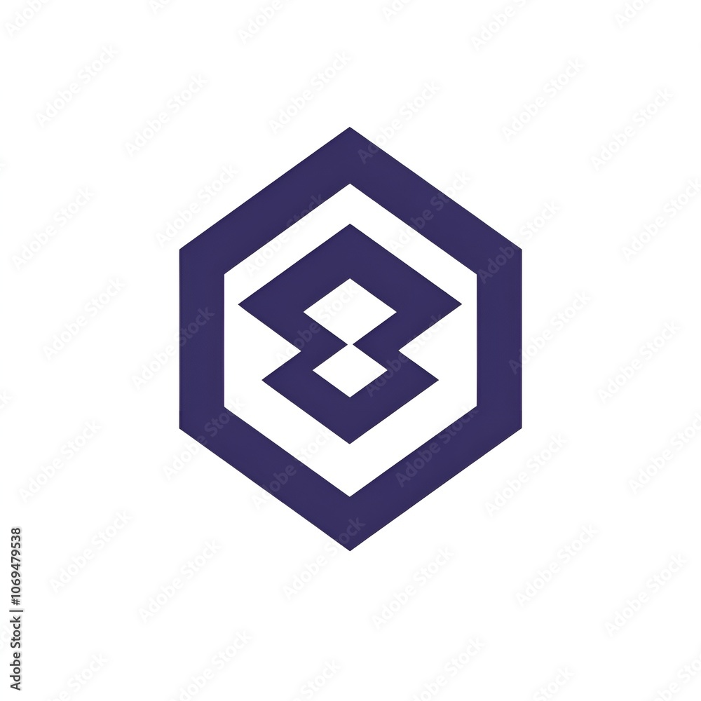 Abstract Geometric Symbol for Tech Branding Abstract Geometric Symbol for Tech Branding