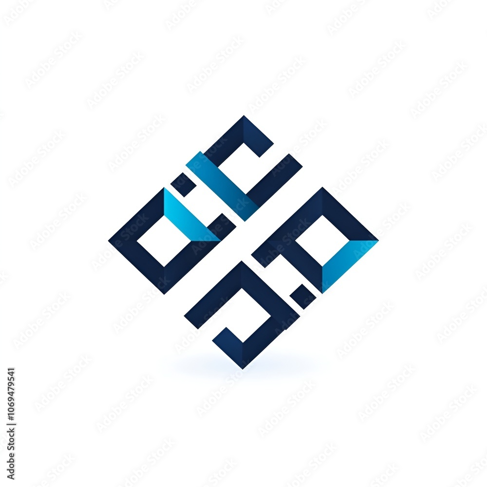 Abstract Geometric Symbol for Tech Branding Abstract Geometric Symbol for Tech Branding