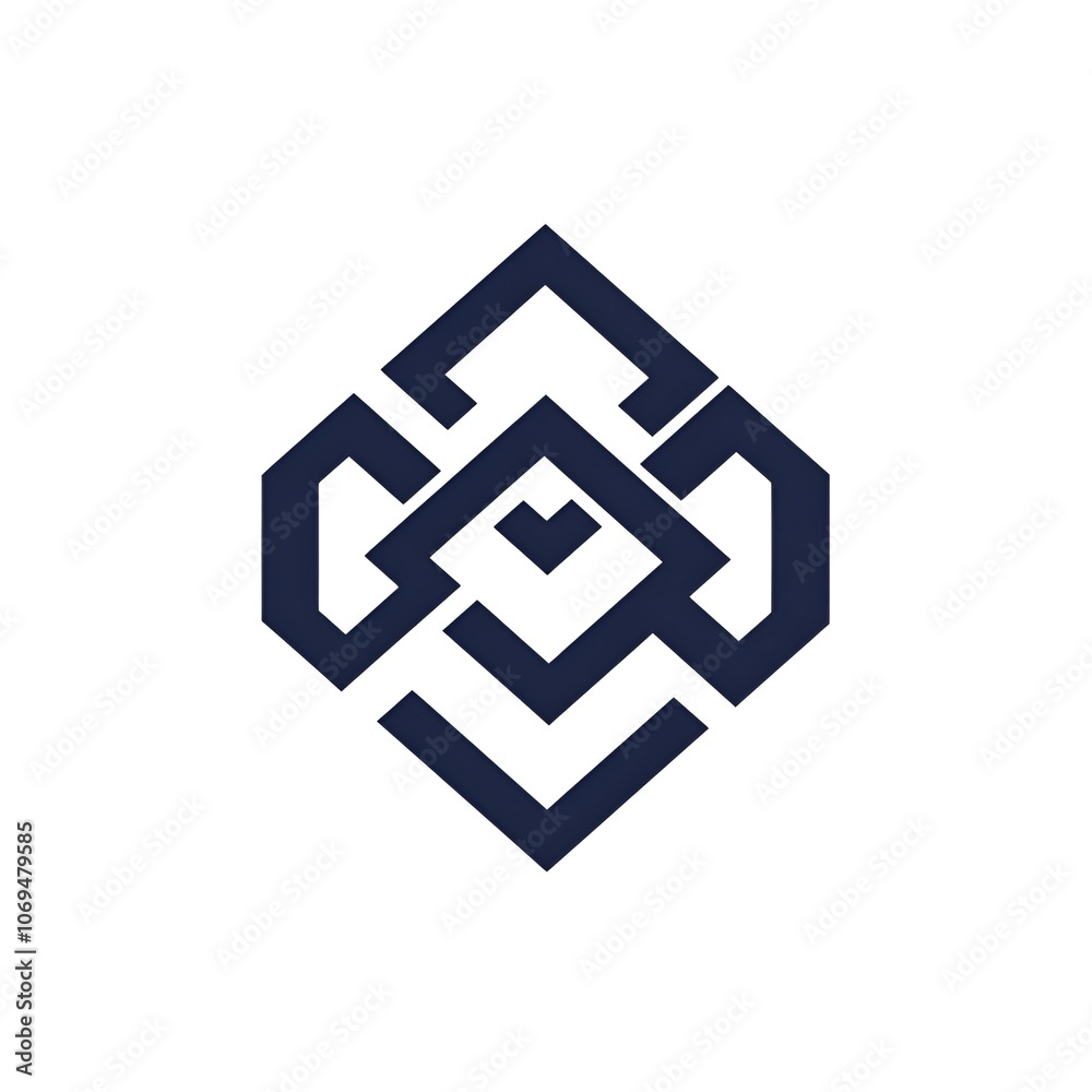Abstract Geometric Symbol for Tech Branding Abstract Geometric Symbol for Tech Branding
