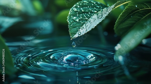 Water Droplet Falling on a Still Pond