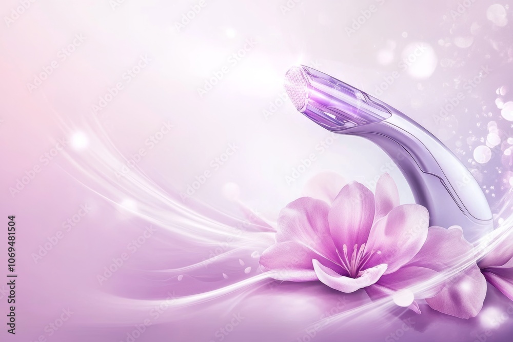 Naklejka premium Diode laser hair removal for smooth skin during a professional beauty treatment session in a clinic