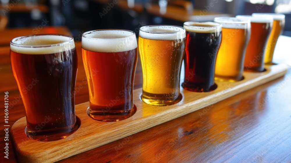 A Flight of Craft Beers A Flight of Craft Beers