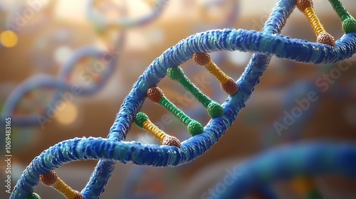 Abstract DNA structure background, perfect for science-themed stock images and illustrations