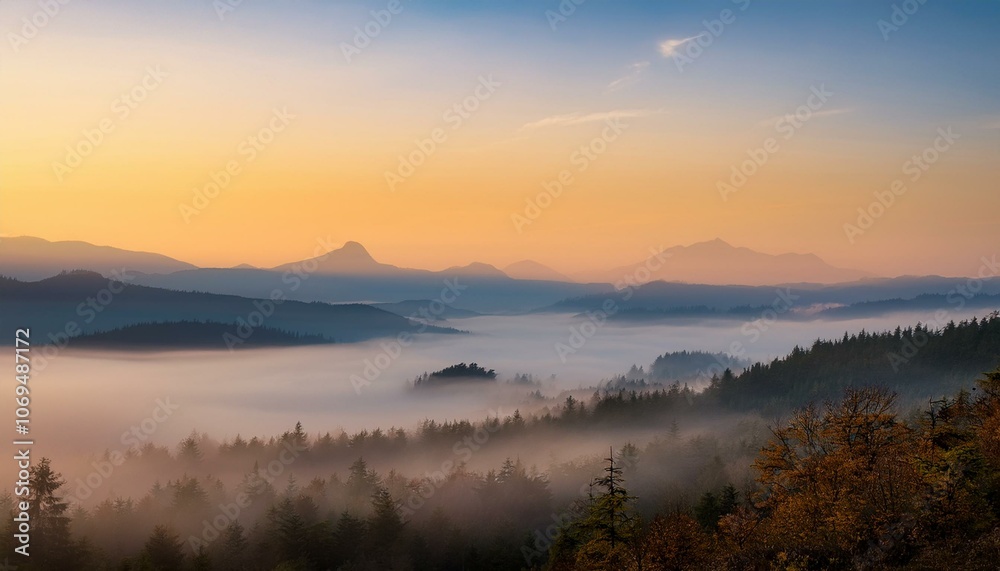 Misty mountain sunrise Misty mountain sunrise