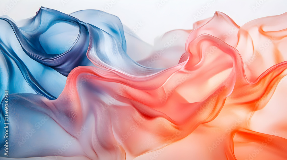 Abstract waves of color in fluid motion, artistic expression Abstract waves of color in fluid motion, artistic expression