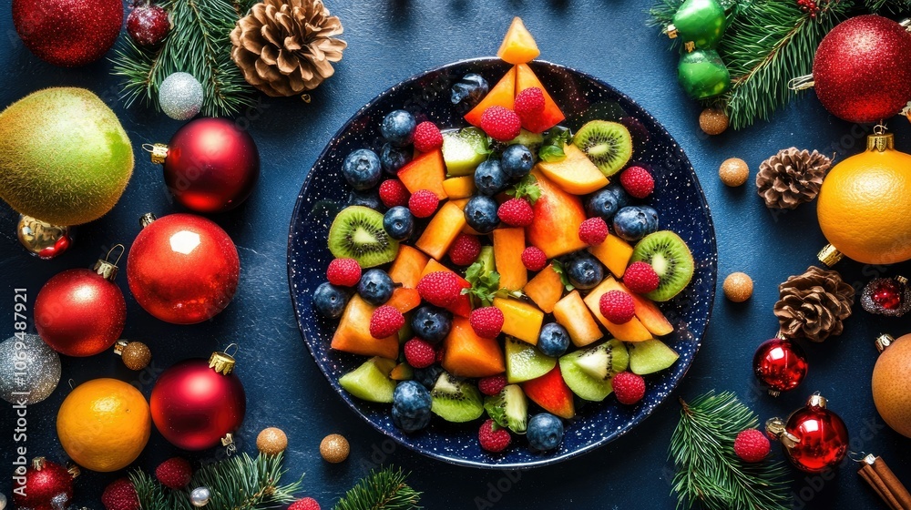 Festive Fruit Arrangement for Holiday Celebrations Festive Fruit Arrangement for Holiday Celebrations