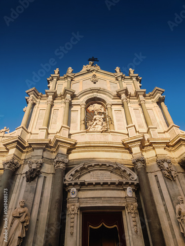 Travel to Italy, Sicily, Catania: Catania old town architecture, sightseeing, tourist place