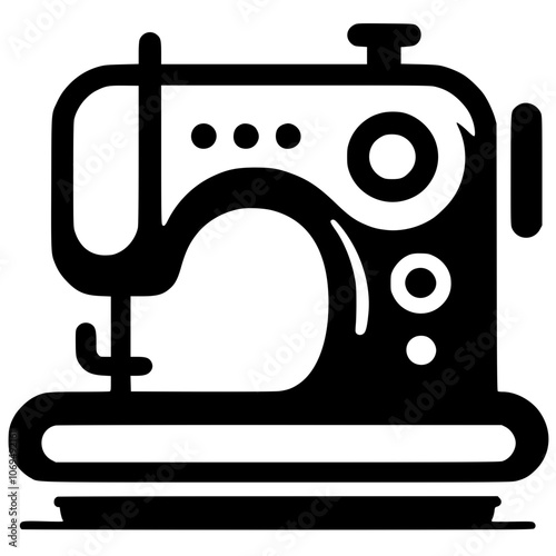 Sewing machine logo silhouette