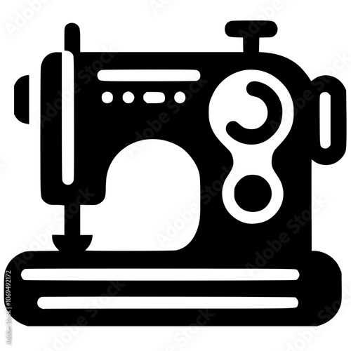 Sewing machine logo silhouette