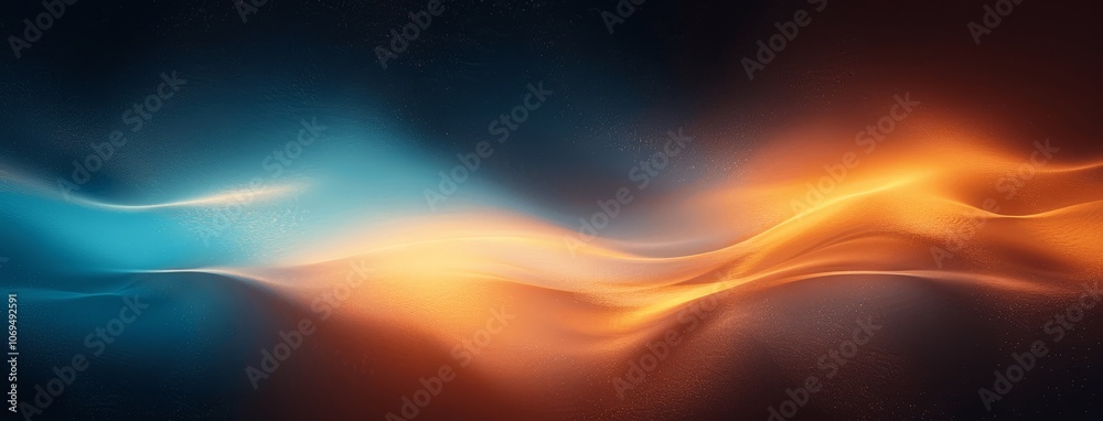 Abstract grainy background with gradient blue yellow orange on black, smooth curves, high resolution, photorealistic, soft lighting, cinematic Abstract grainy background with gradient blue yellow orange on black, smooth curves, high resolution, photorealistic, soft lighting, cinematic
